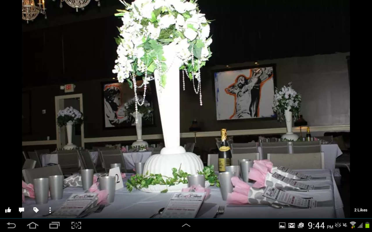 All White Wedding Reception