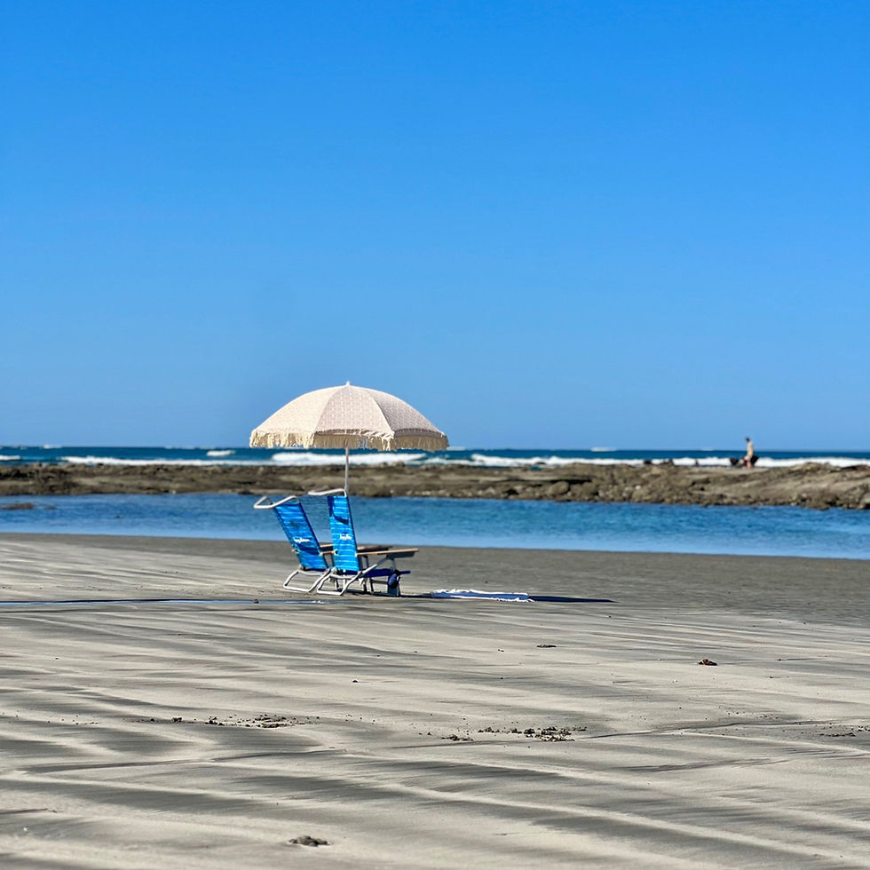 Nosara, Costa Rica, playa Guiones on a hot summer morning