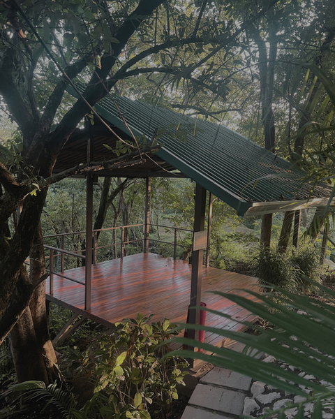 yoga shala in tropical garden hotel Nosara Costa Rica