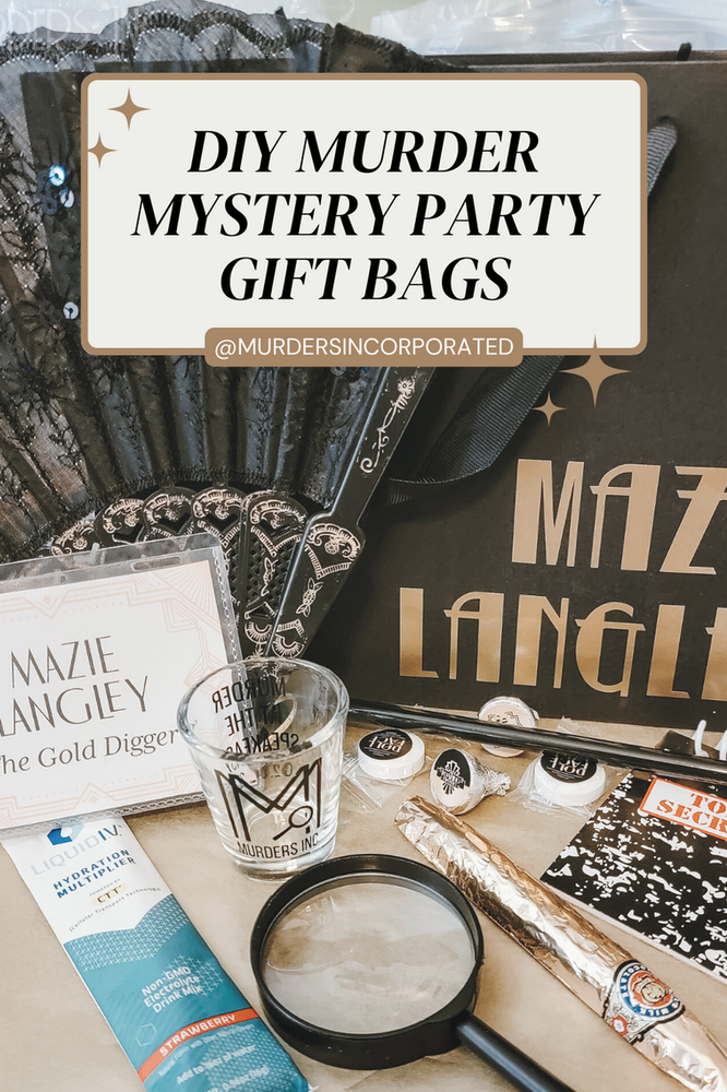 DIY Murder Mystery Party Gift Bags