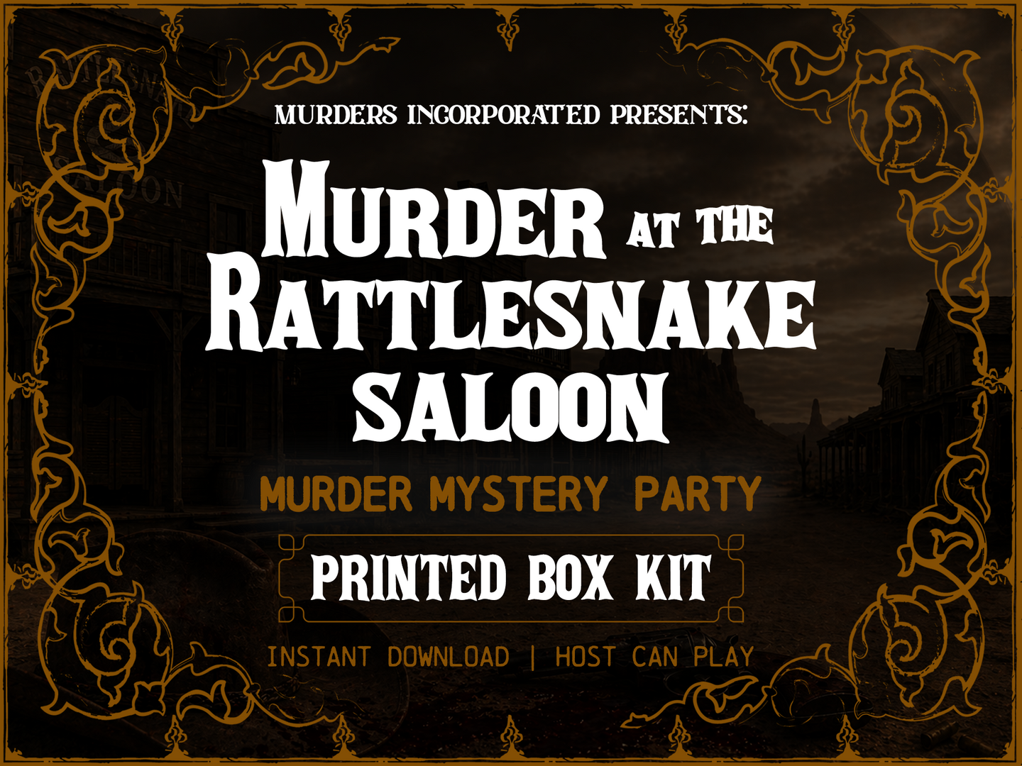 Title image for Murder at the Rattlesnake Saloon Printed Box Kit