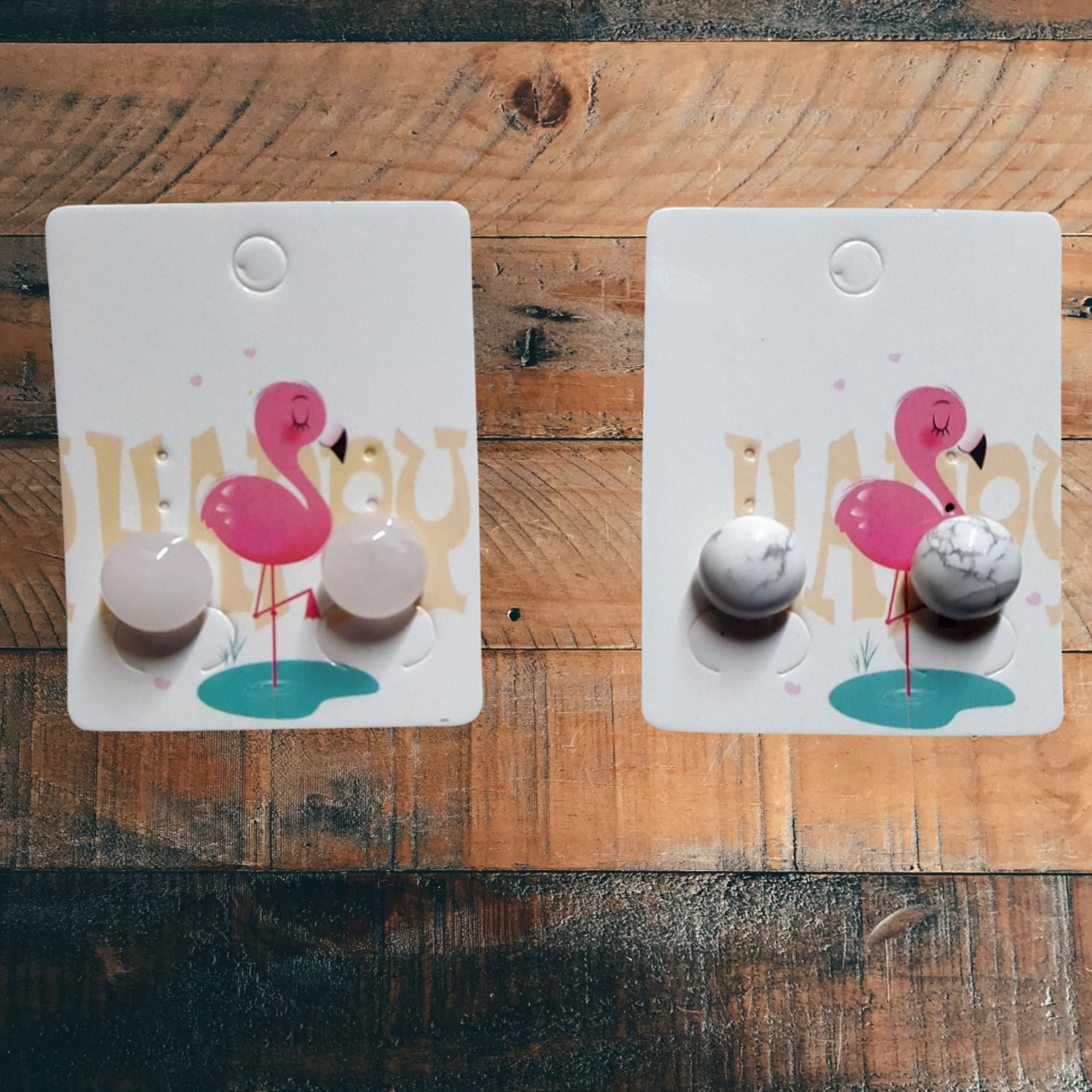 Boucles d'oreilles tiges - Cristaux