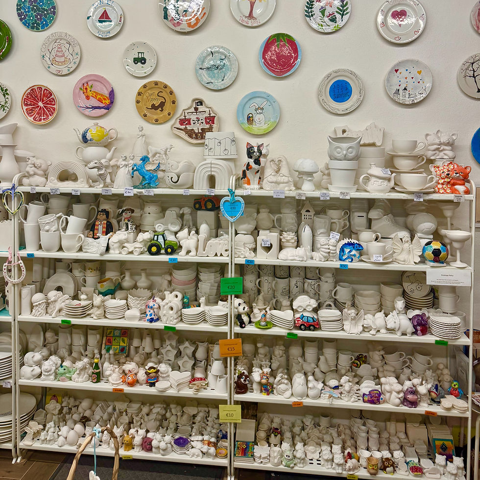 Pottery shelves