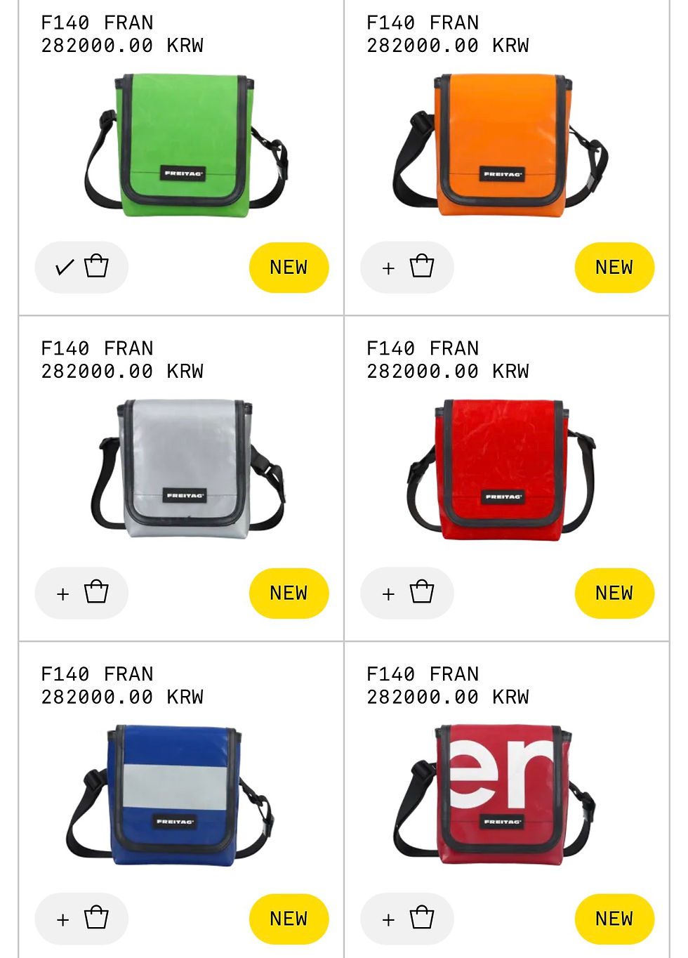 ภาพขนาดย่อ: (พรี) Freitag กระเป๋า F140 FRAN