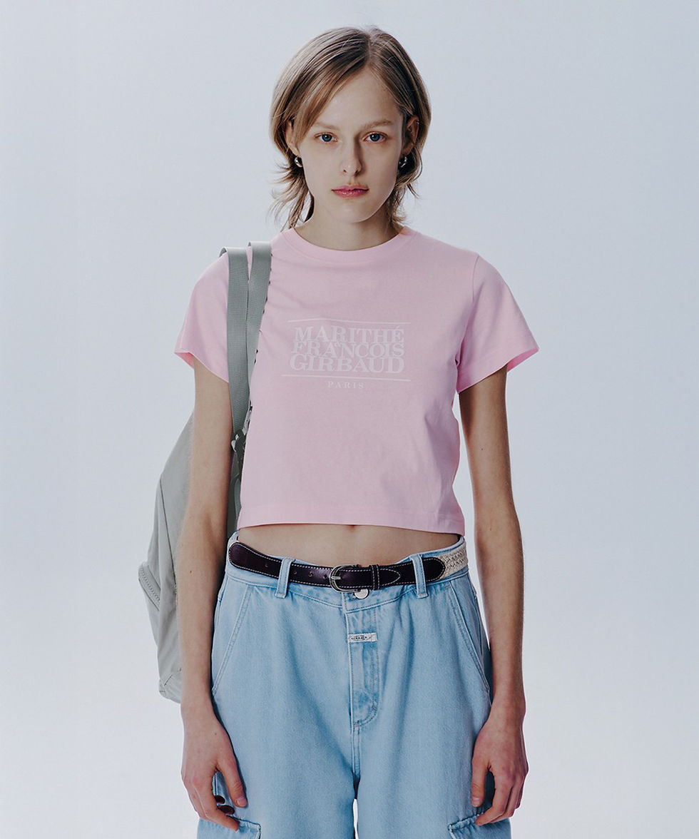 ภาพขนาดย่อ: (พรี) Marithe เสื้อ W CLASSIC LOGO CROP TEE