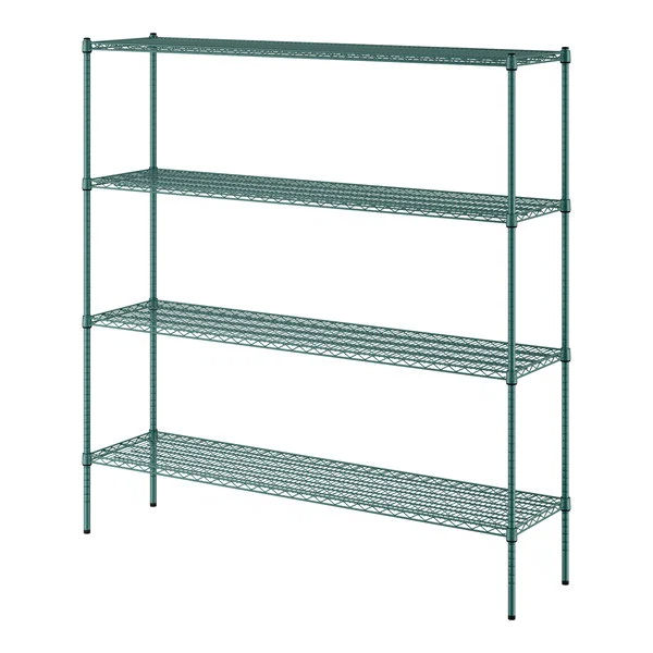Thumbnail: Green Epoxy Wire Shelving Racks 72" x 18"
