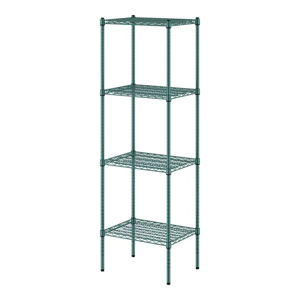 Green Epoxy Wire Metal Shelving Rack