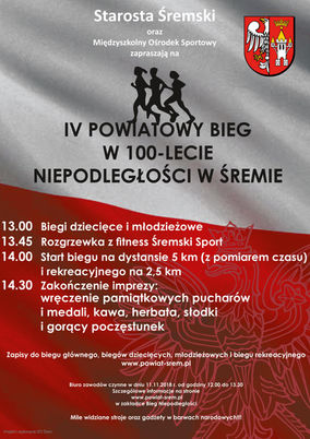 IV Powiatowy Bieg Niepodległości w Śremie