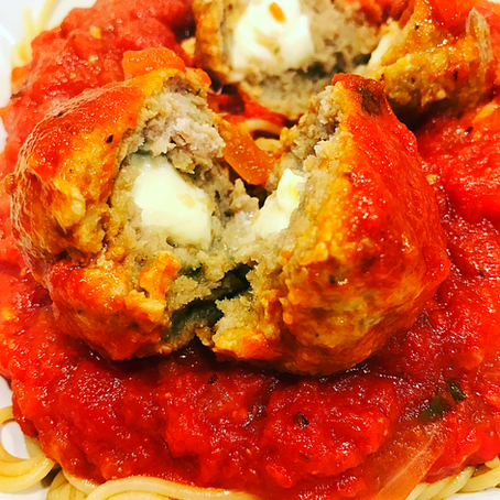 Stuffed Mozzarella  Meatballs