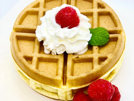 Raspberry Cheesecake Stuffed Waffles