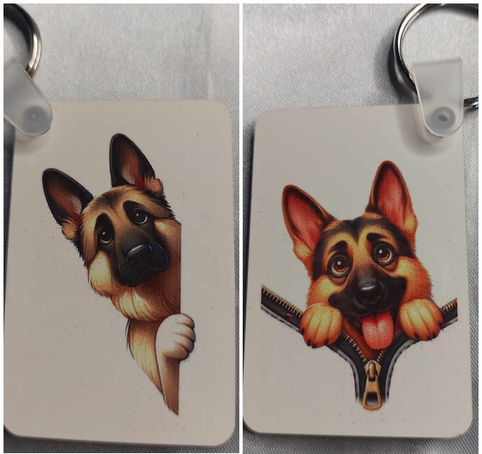 Thumbnail: PERSONALISED SMALL WOODEN KEYRING