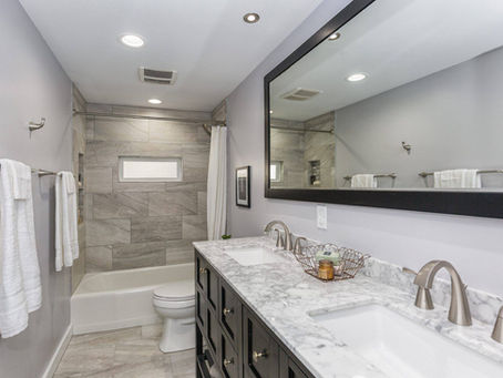 Bathroom remodeled in contemporary design