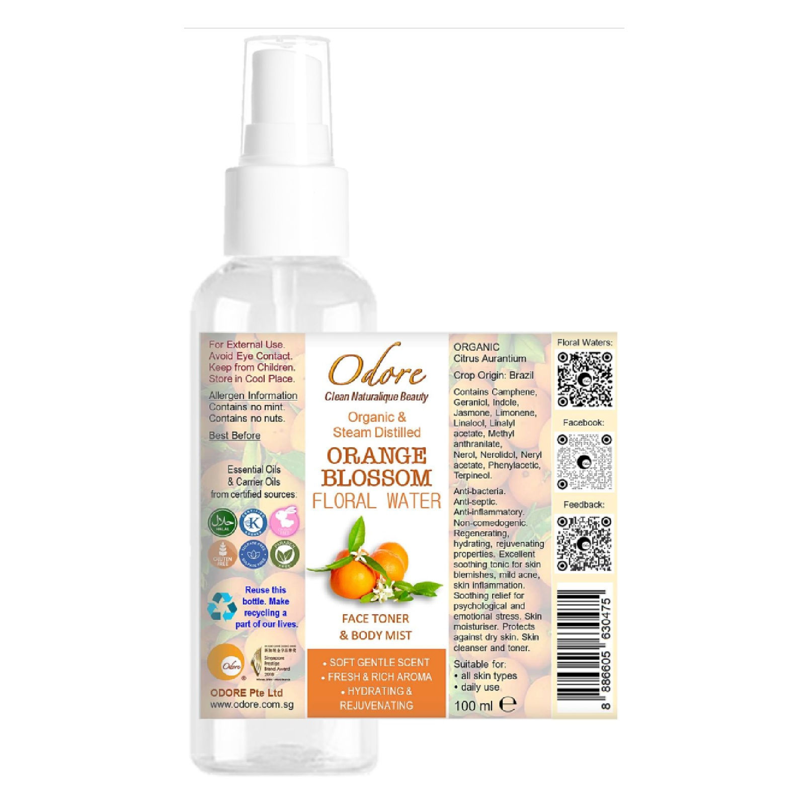 100ml Floral Water (Orange Blossom)