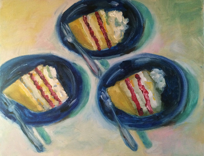 Sliced and Served 
oil painting