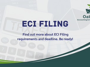 ECI Filing - Be ready!