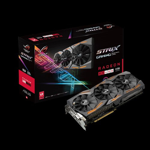Miniatura: Tarjeta Grafica Gaming Radeon RX480 8GB GDDR5 STRIX ASUS