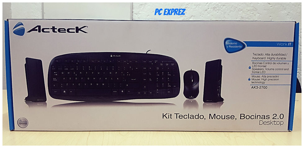 Miniatura: Kit Teclado, Mouse, Bocinas 2.0 Acteck AK3-2700
