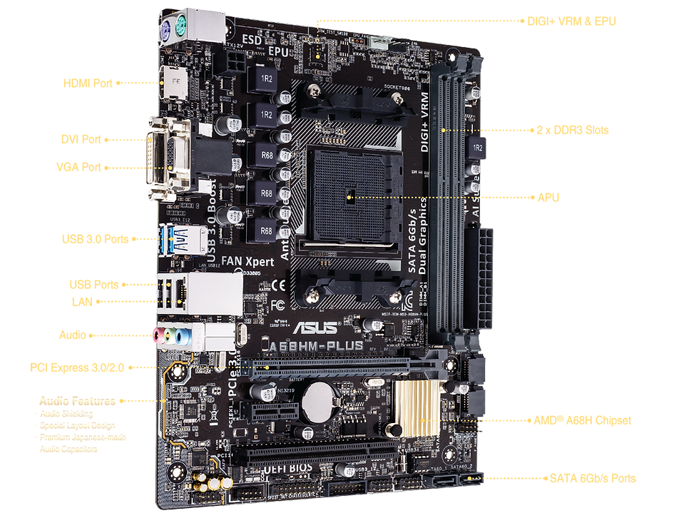 Miniatura: Tarjeta Madre ASUS A68HM plus