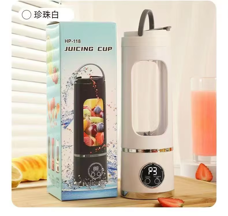 Portable Electric Juicer 450ml 10 Blades Travel Juicer Machine Chargeable Shakes