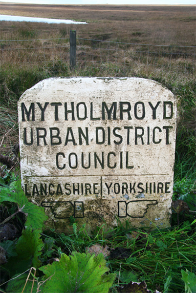 Boundary stone on Turvin Road just north of Blackstone Edge Reservoir. By David Nulty, CC BY-SA 2.0