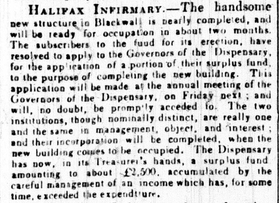 Halifax Guardian 2nd January 1838
