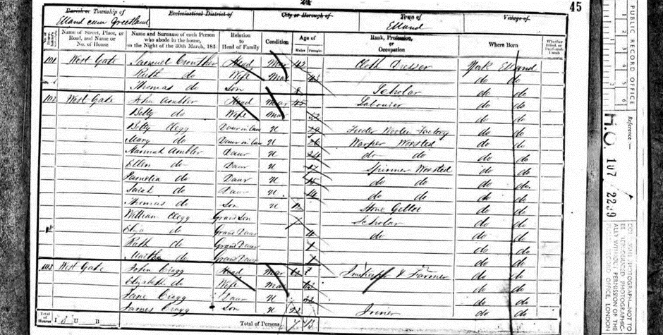 Census Returns of England and Wales 1841 Accessed via http://www.Ancestry.co.uk 3rd August 2022