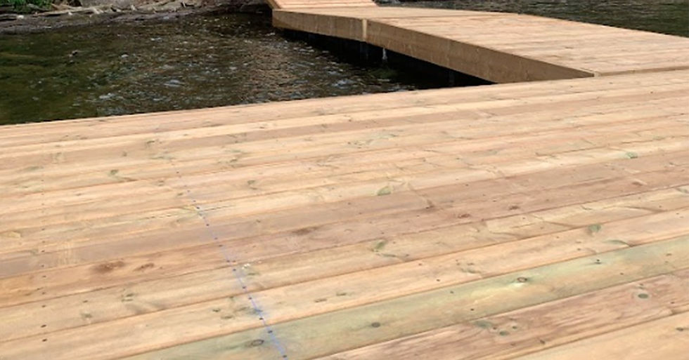 Deck construction in Barrie