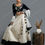 Thumbnail: Powder Grey & Blue Banarasi Velvet Lehenga