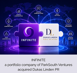 Infinite a portfolio company of ParkSouth Ventures acquired Dukas Linden PR.png