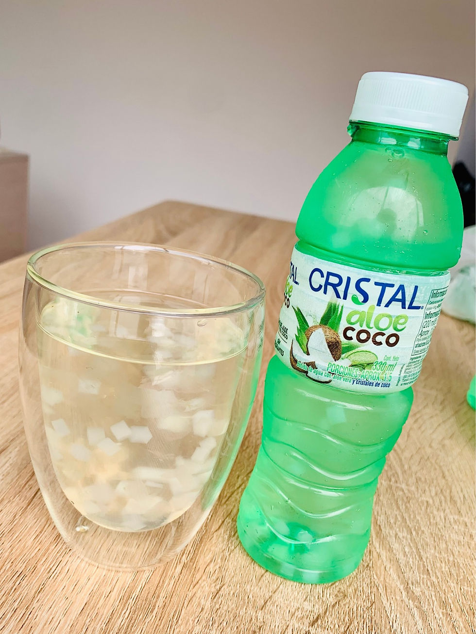 Bebida Cristal Aloe Coco con cristales de Coco y Aloe