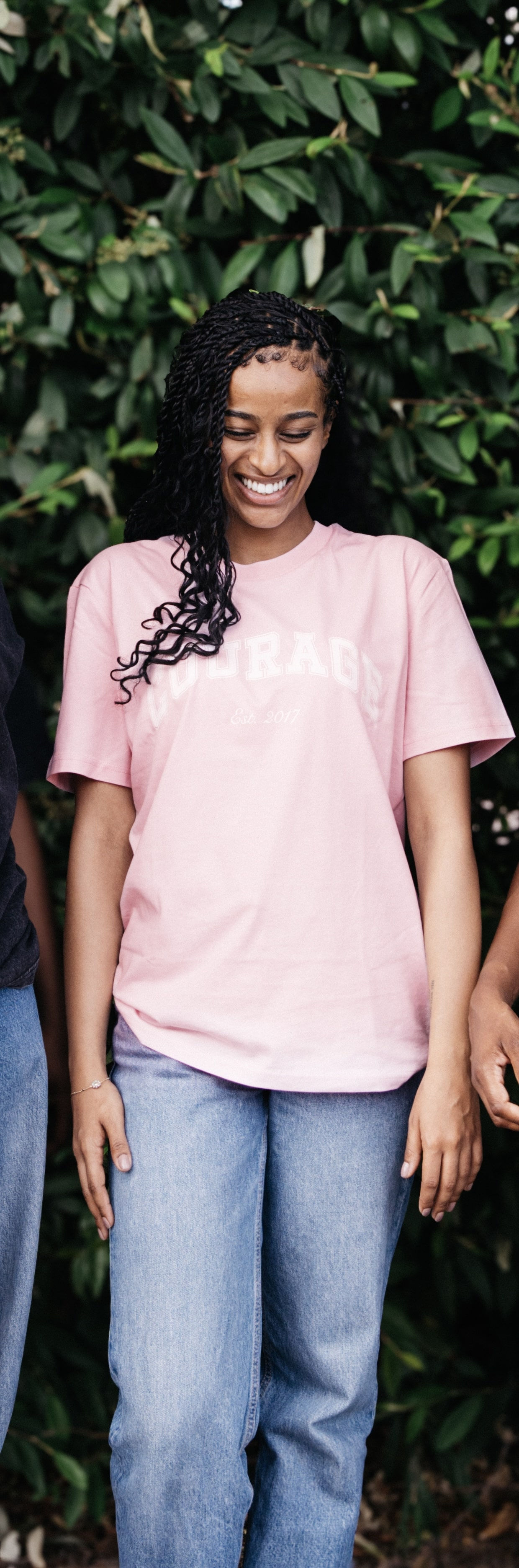 Pink Courage Varsity Tee