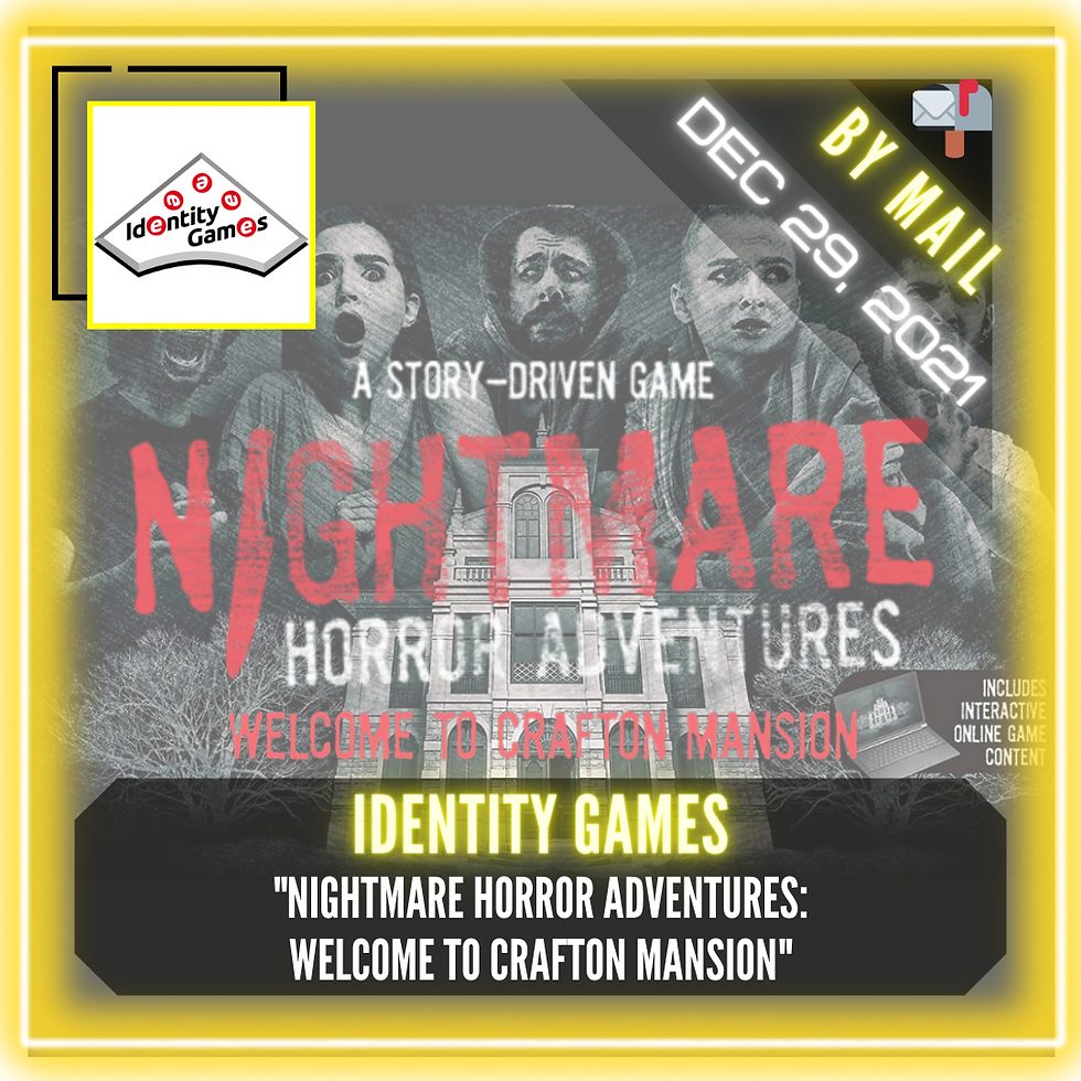 Identity Games - "Nightmare Horror Adventures: Welcome to Crafton Mansion"
