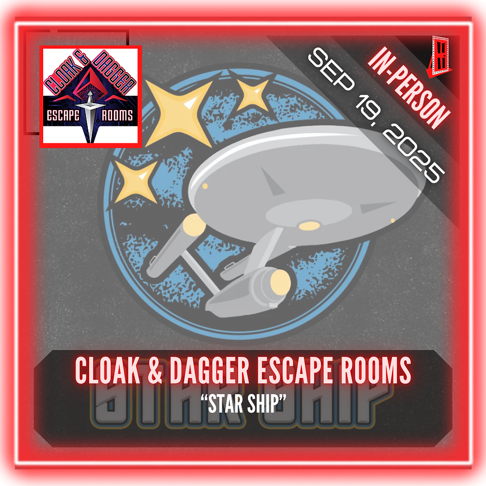 Cloak & Dagger Escape Rooms - "Star Ship"