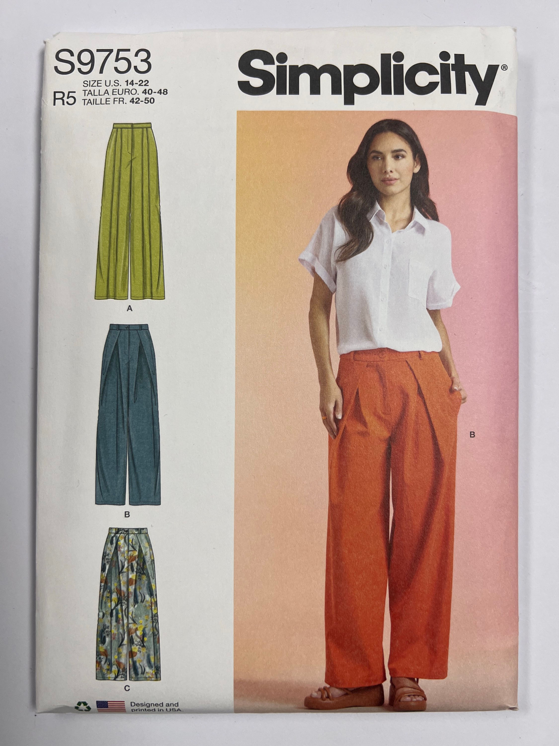 SIMPLICITY S9753 Misses'  Pants
