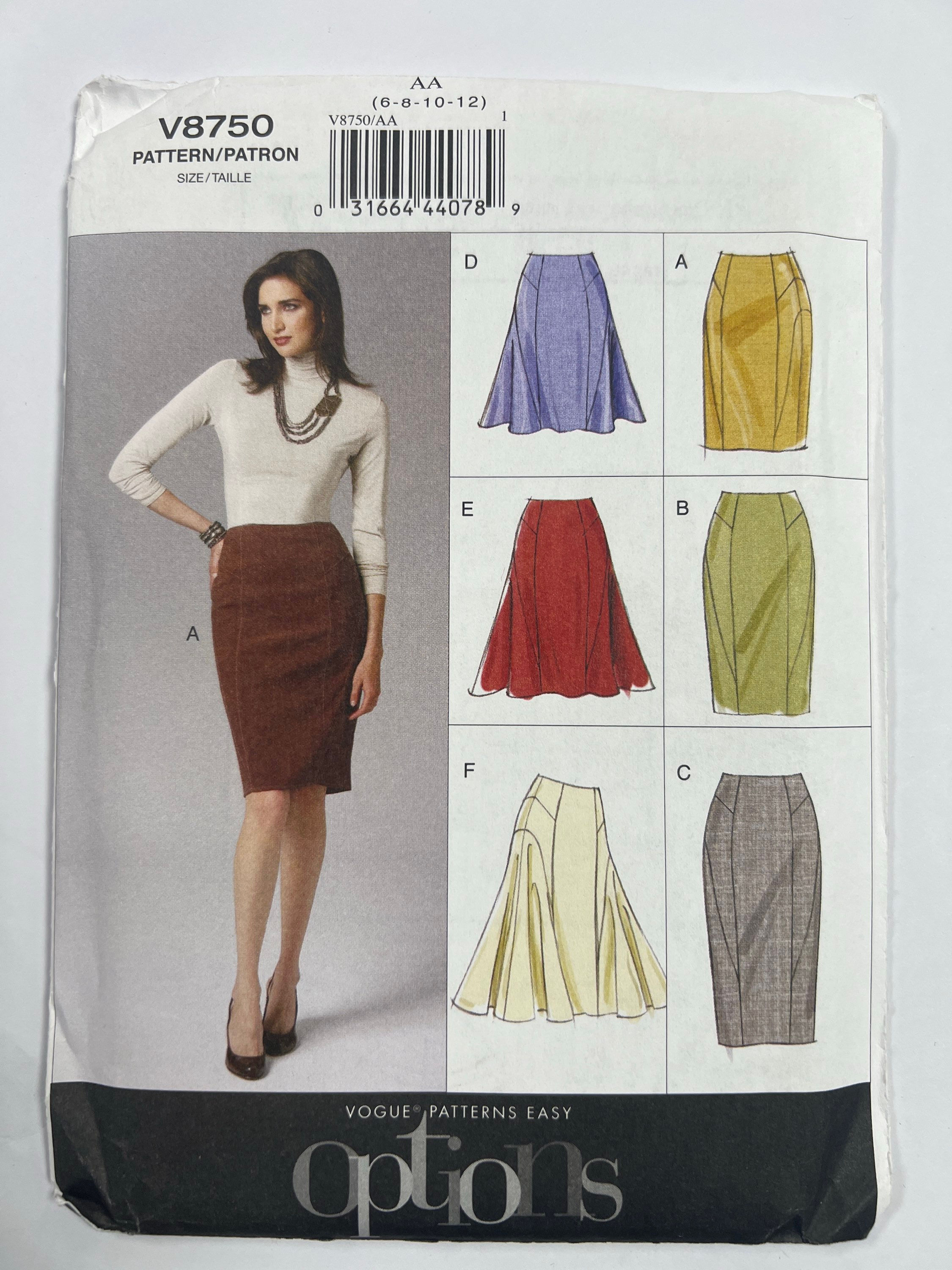 Vogue Patterns V8750 Misses' Skirt