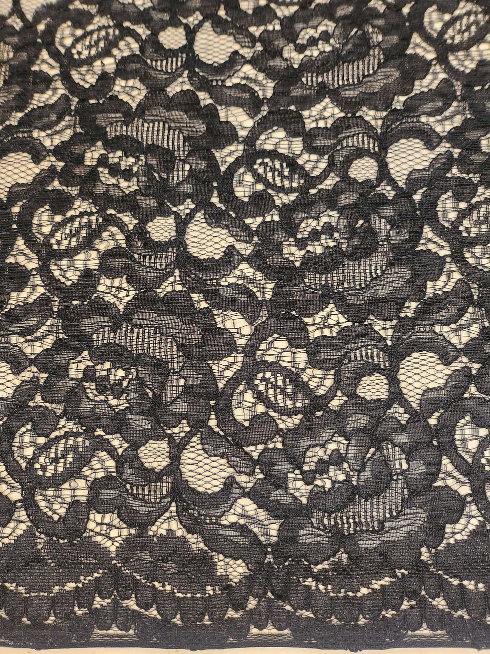 Thumbnail: Corded Rose Lace Black