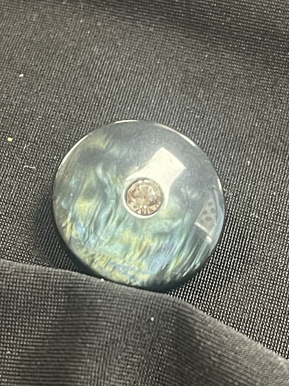 Thumbnail: Black Paua Shell Look  Buttons 23mm