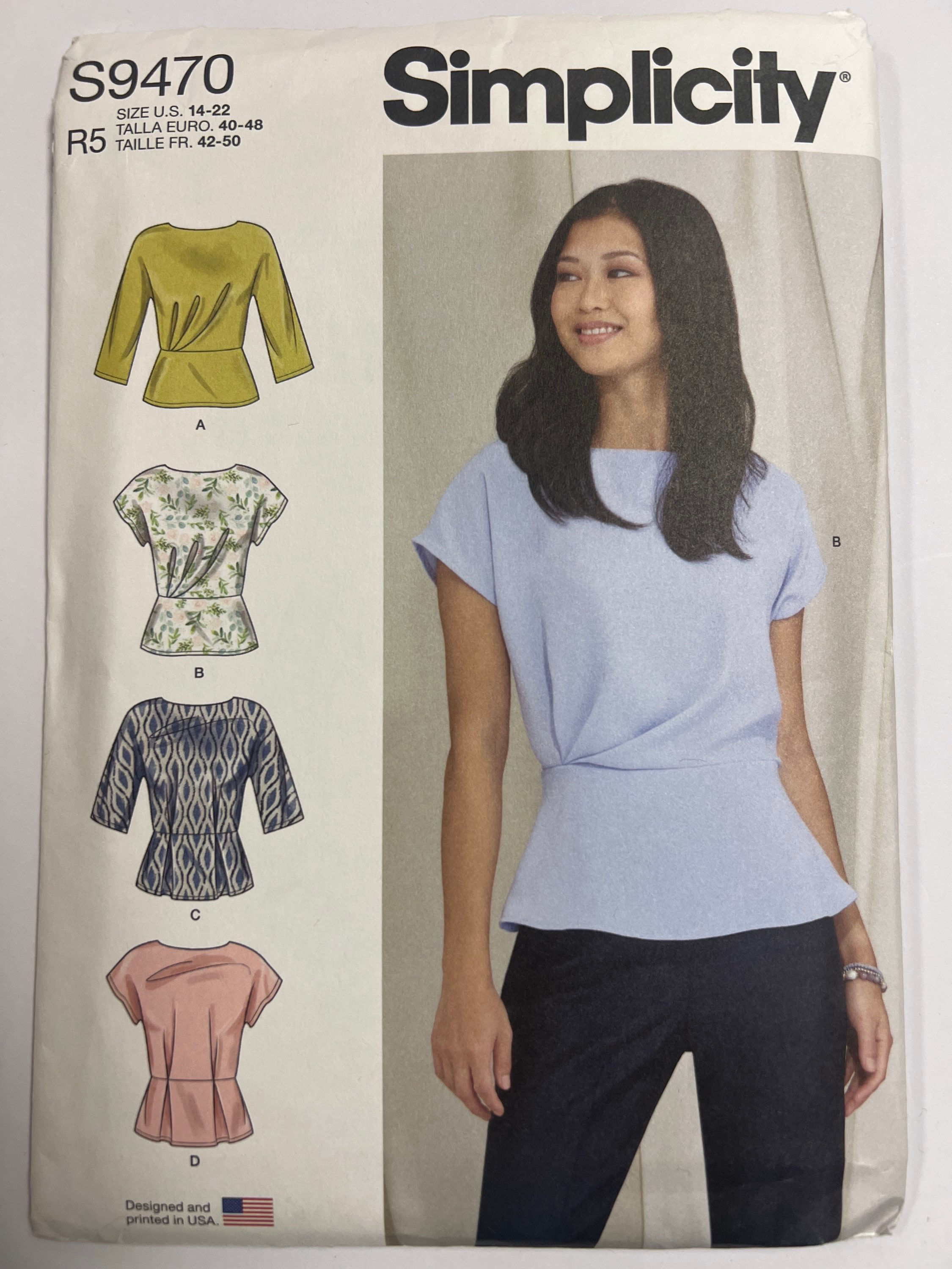 SIMPLICITY S9470  Misses' Top