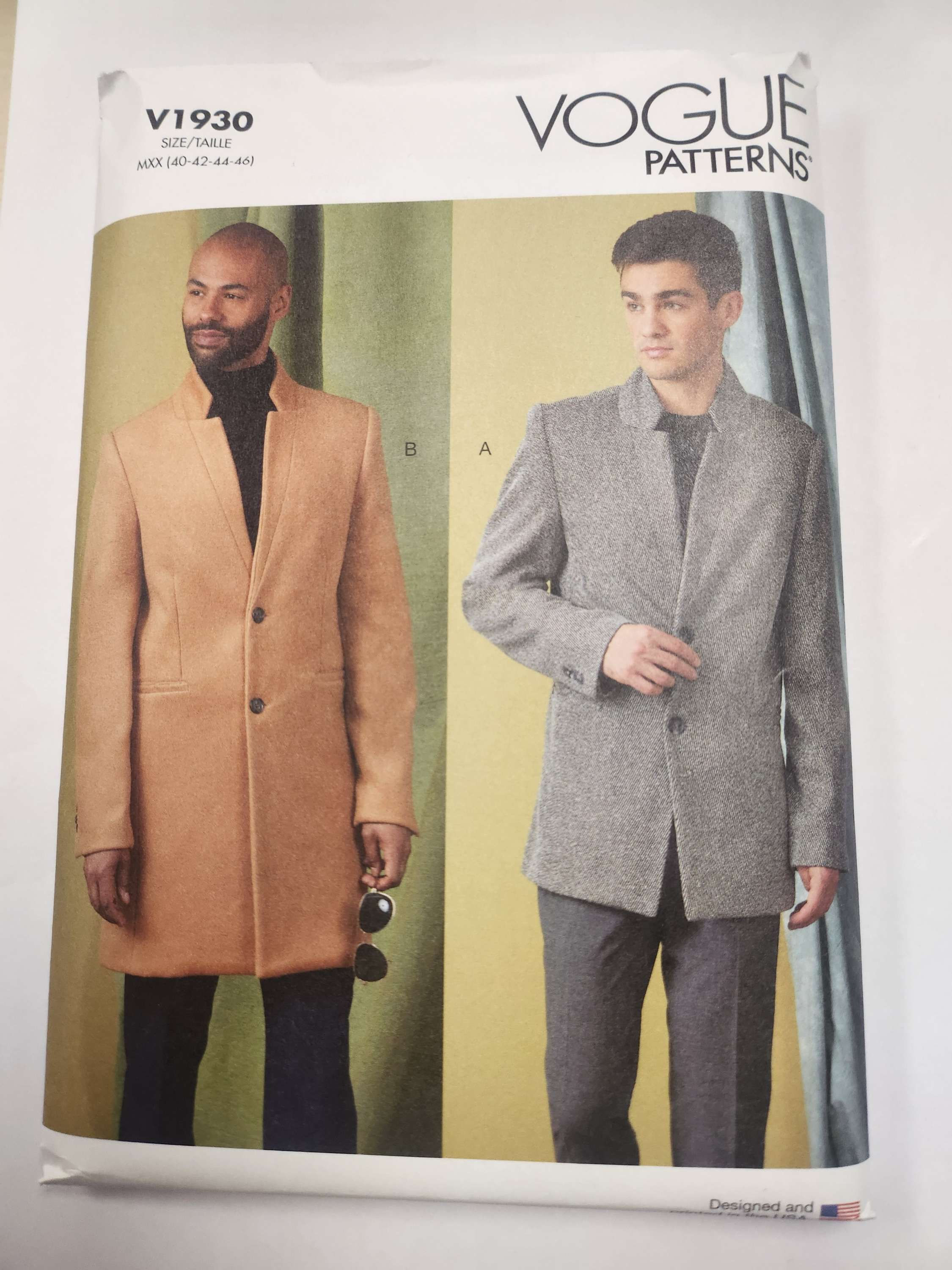 Vogue Patterns V1930 Men's Coat