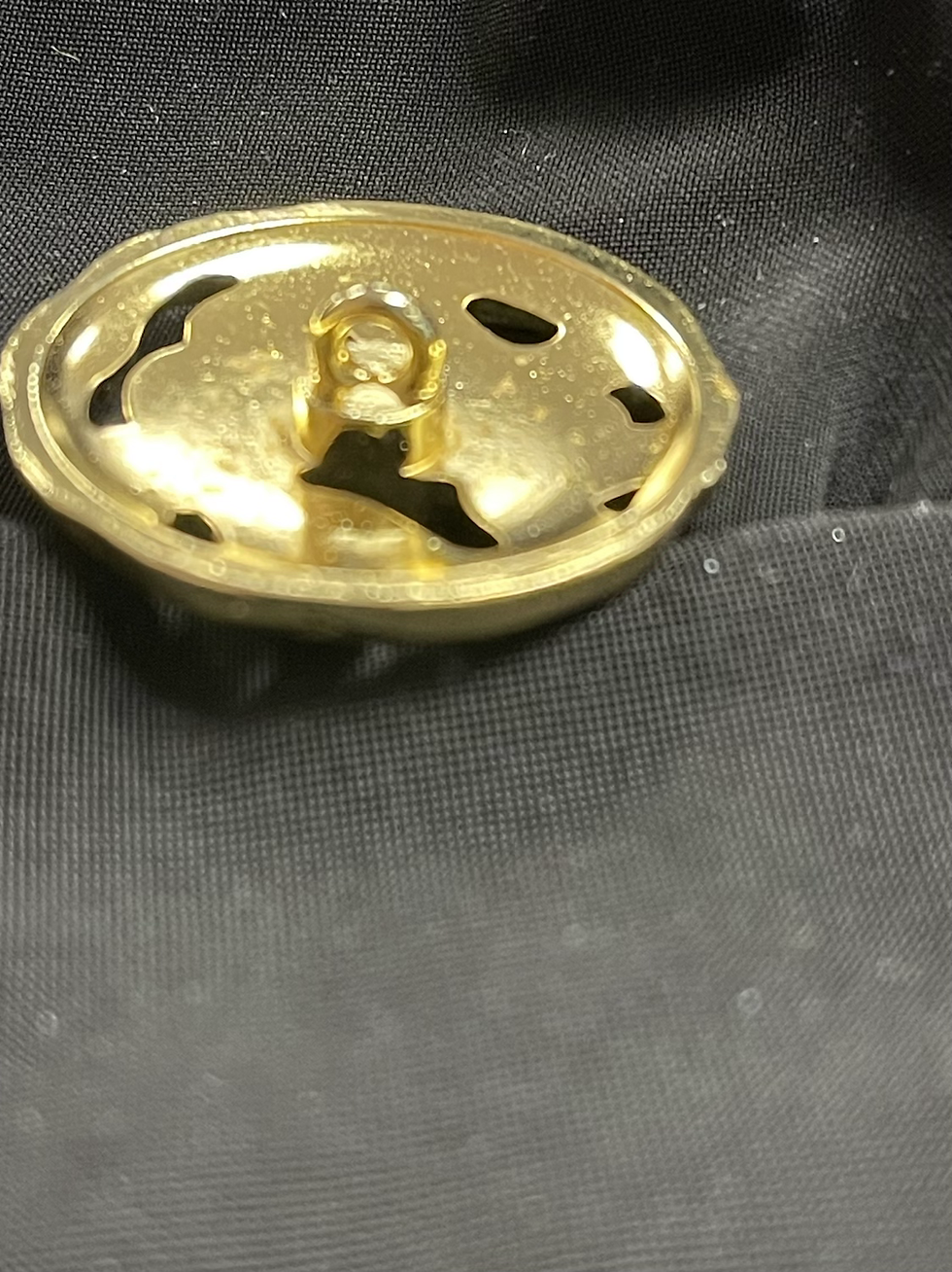 Thumbnail: Gold Wave Button 30mm