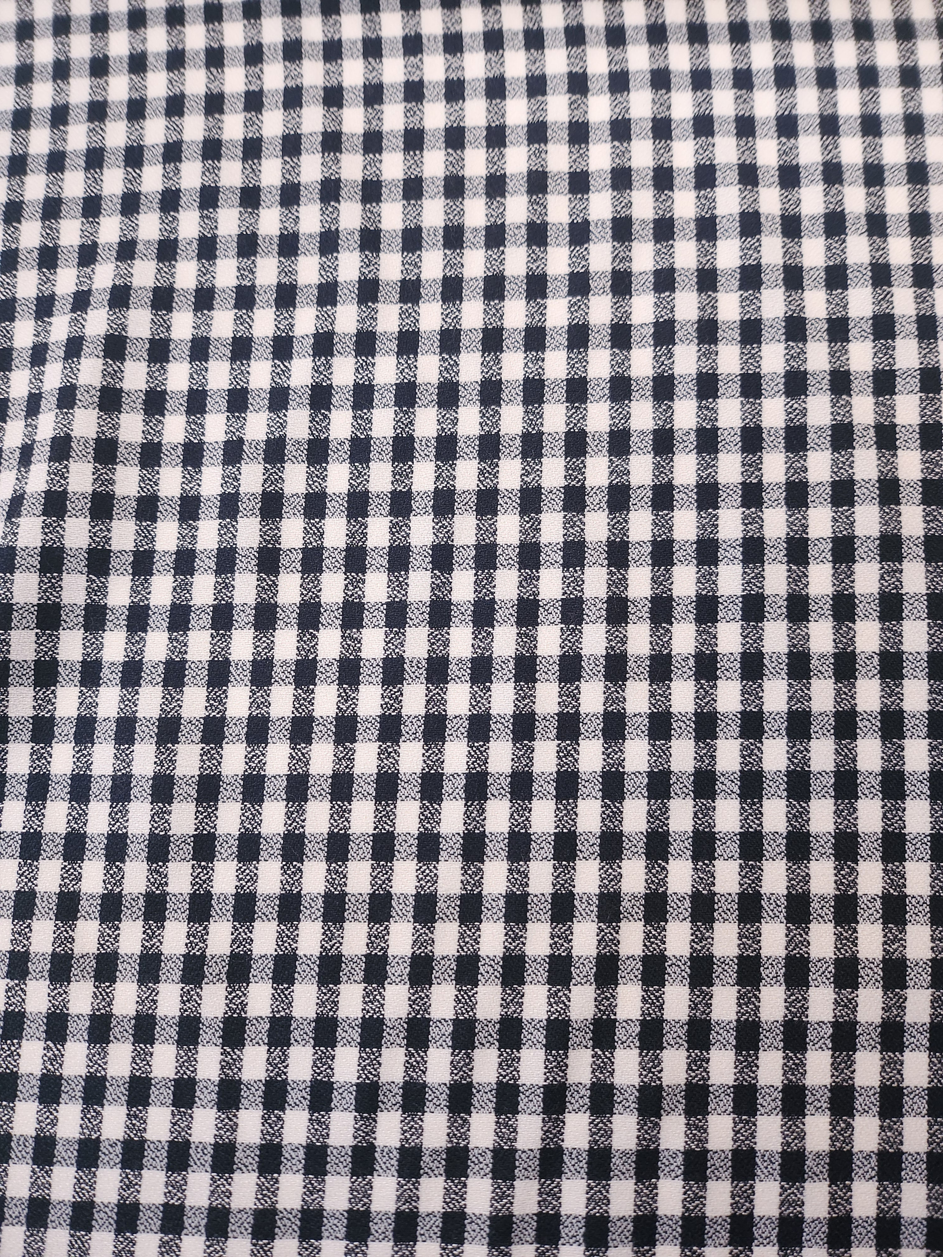 Small Gingham Crepe Black/Off White