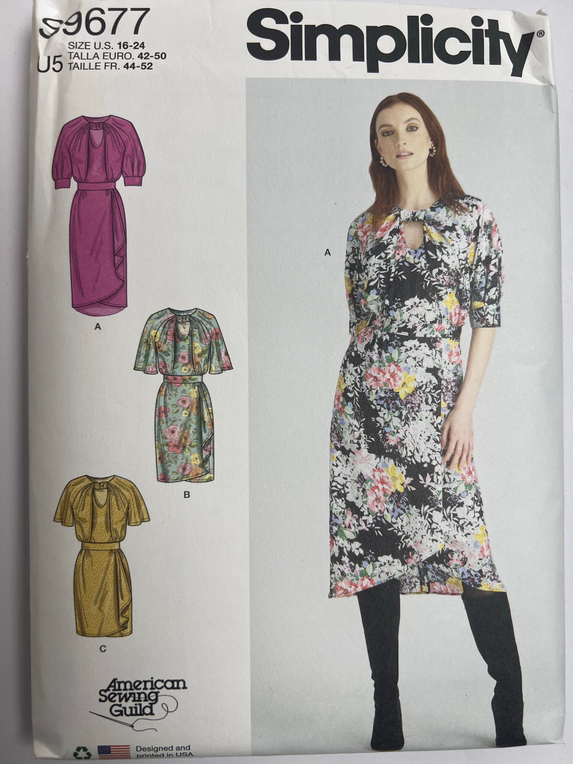 SIMPLICITY S9677 Misses' Dresses With Sleeve & Length Variations