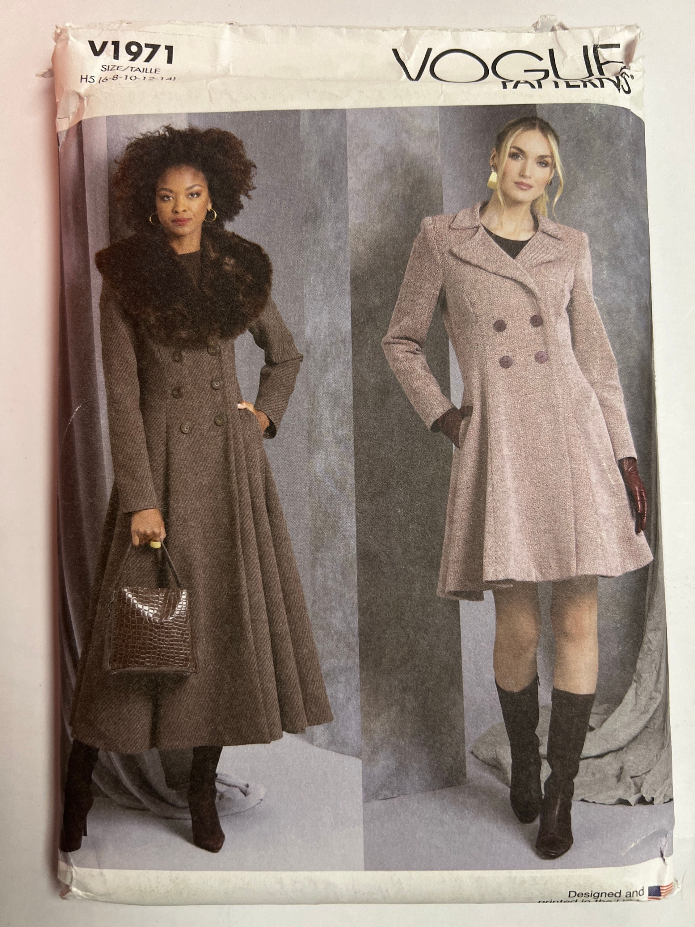 Vogue Patterns V1971 Misses' Coat in Five Lengths