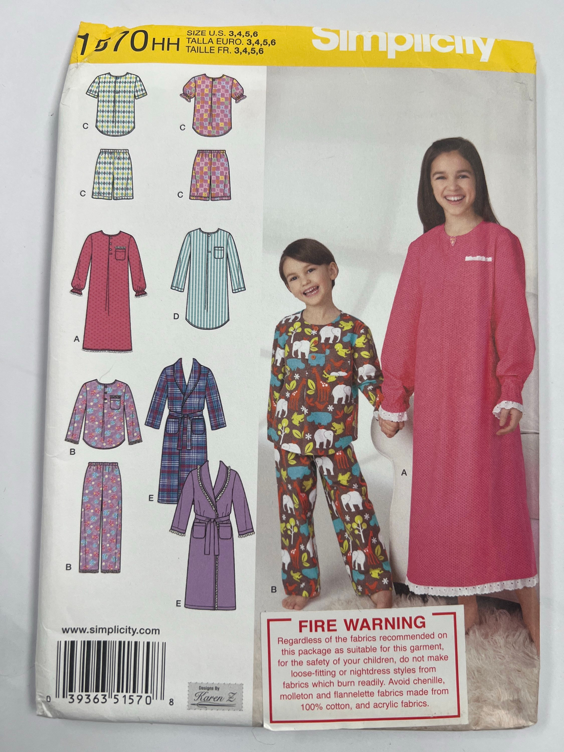 SIMPLICITY S1570   Girls' & Boys' Lounge-Wear