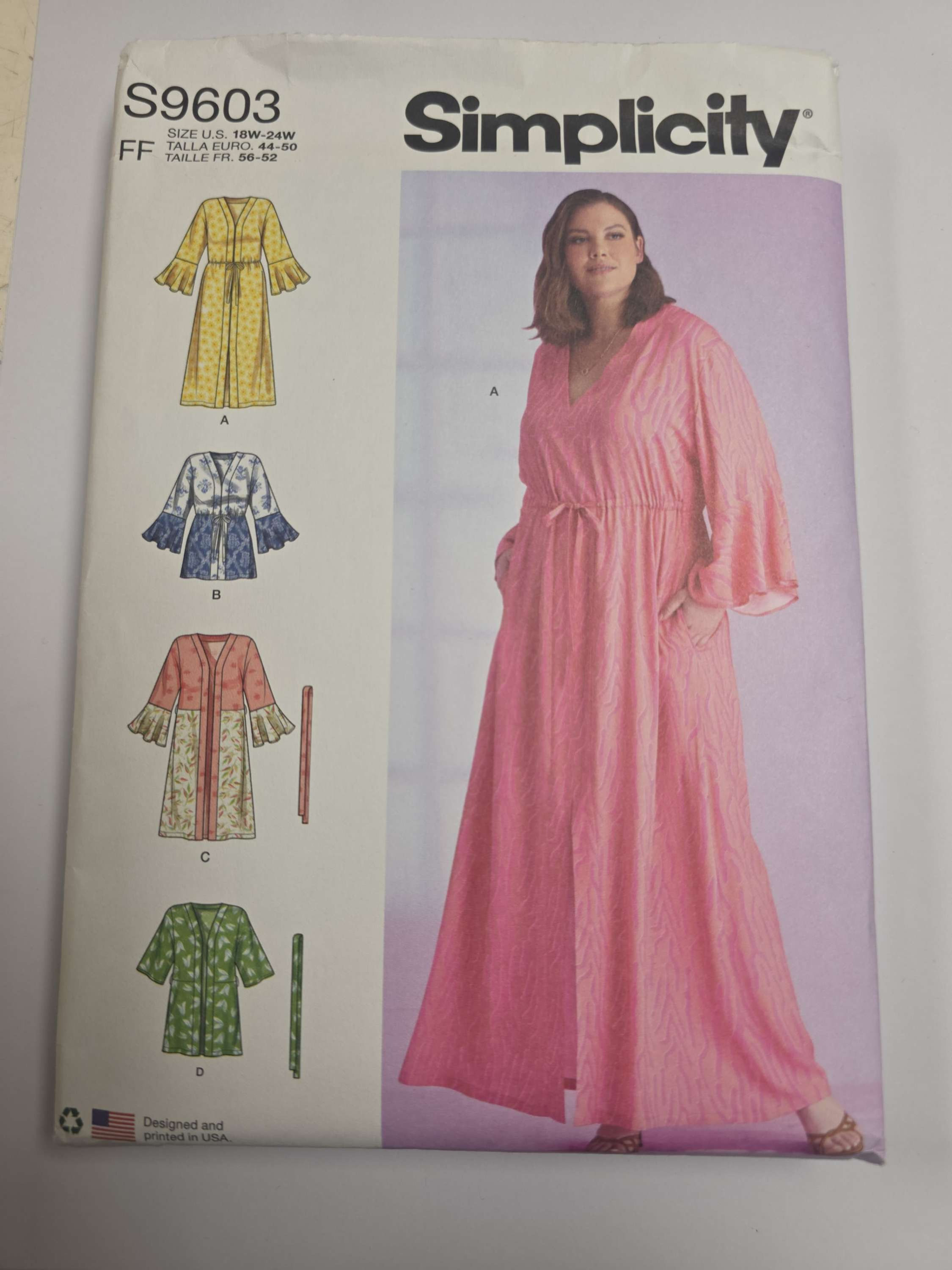 SIMPLICITY S9603 Misses' Caftans & Wraps