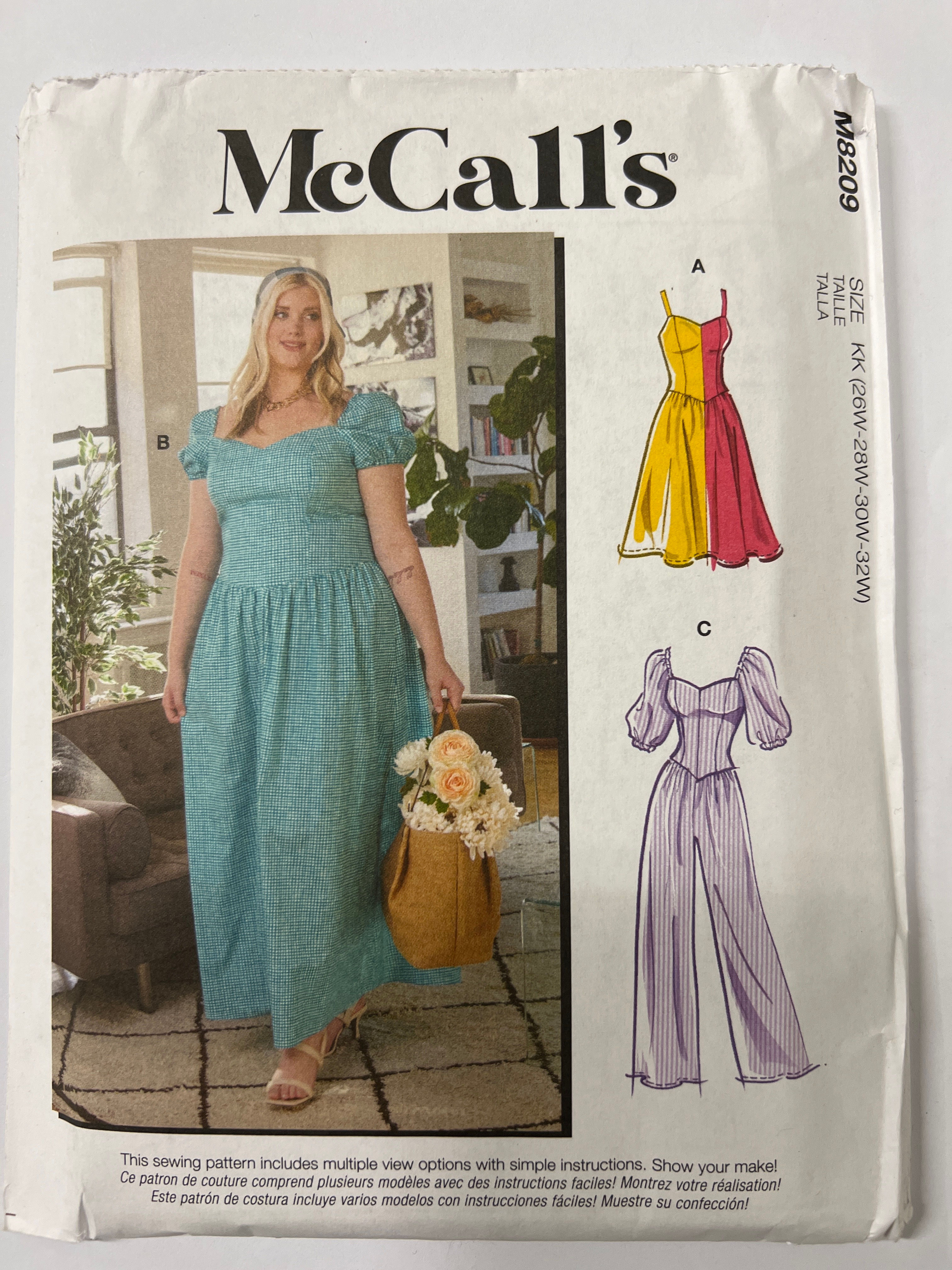 McCall's M8209 Misses' & Womens Dresses & Jumpsuit