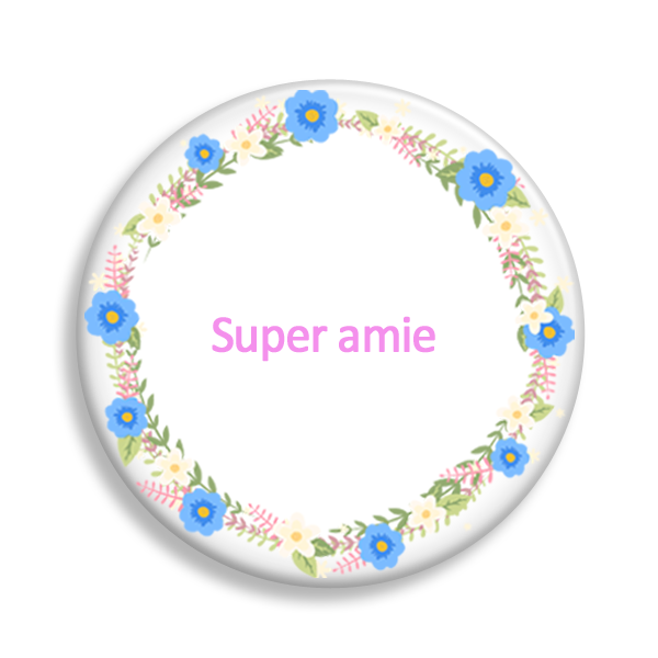Miniature : Couronne fleurs bleues