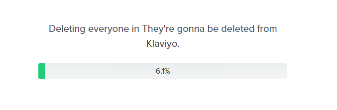 When you delete your unengaged segment in Klaviyo