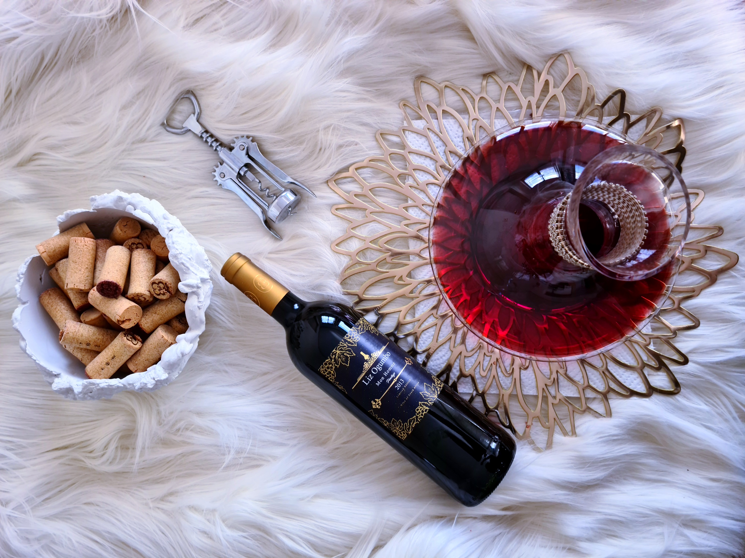 Liz Ogumbo Wines and corks