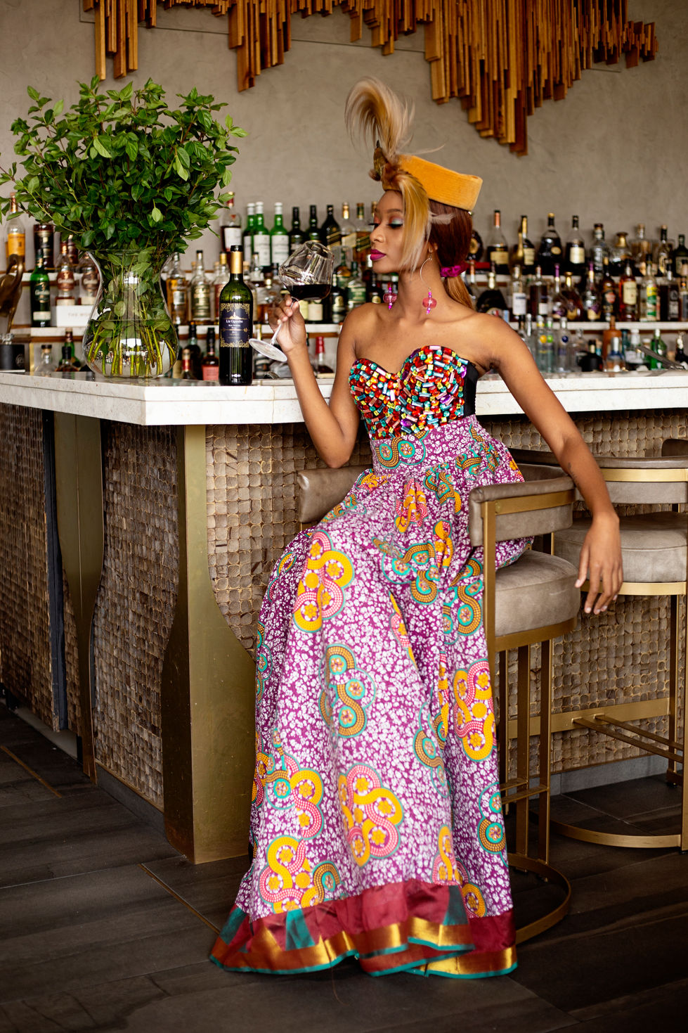 Liz Ogumbo Maxi skirt with bralette 2